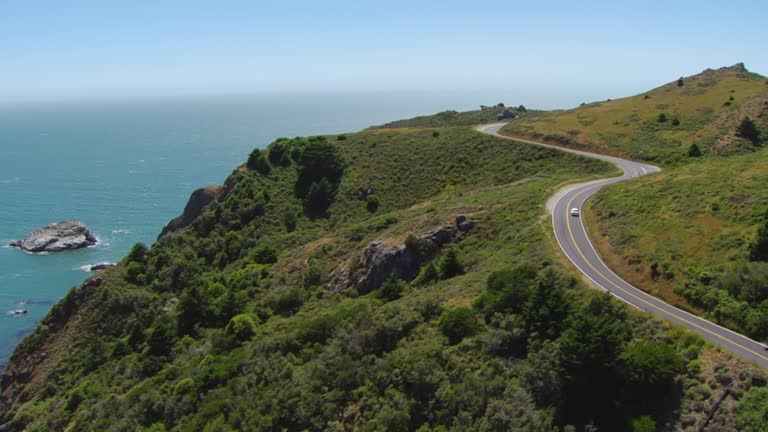 Aerial view of Big Sur coastline